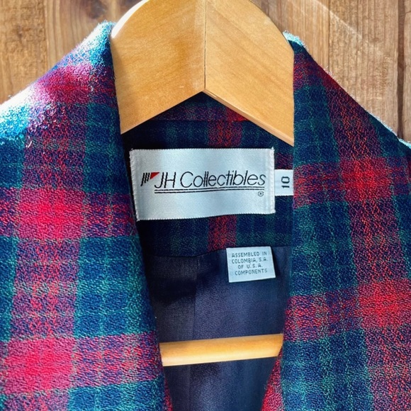 Vintage • Wool Plaid Blazer - Picture 2 of 4